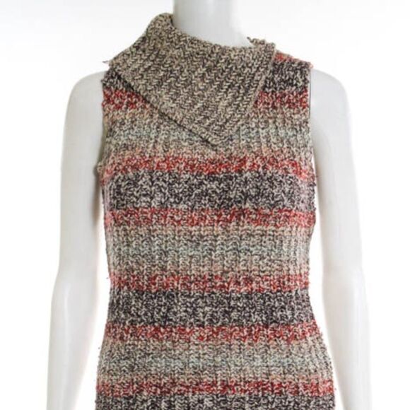 J. Crew Beige Striped Sleeveless Sweater Sz. Small - Picture 1 of 7